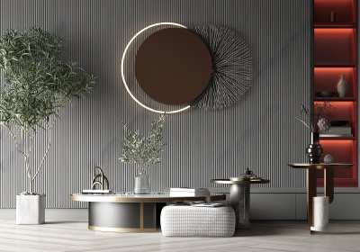 现代茶几3D模型下载